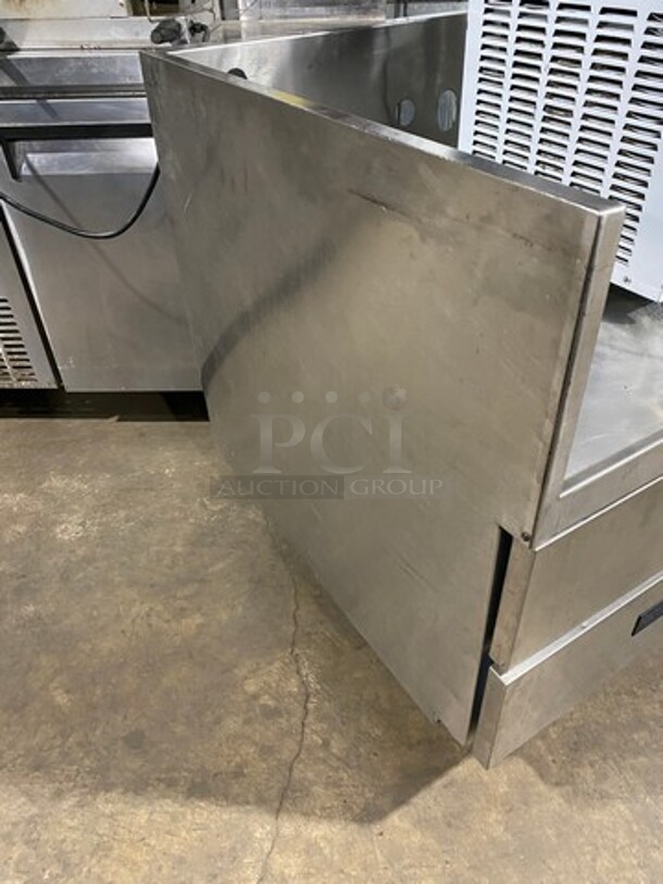 Delfield Commercial Refrigerated Chef Base! With Raised Back And Side Splashes! With 6 Drawer Storage Space! All Stainless Steel! On Casters! - Image 2 of 7