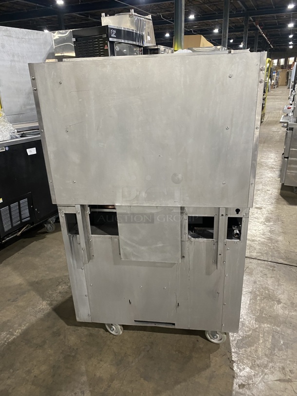 Cookline Stainless Steel Commercial Natural Gas Powered 2 Burner Range w/ Right Side Flat Top Griddle! With Oven And Back Splash! On Commercial Casters! - Image 3 of 11