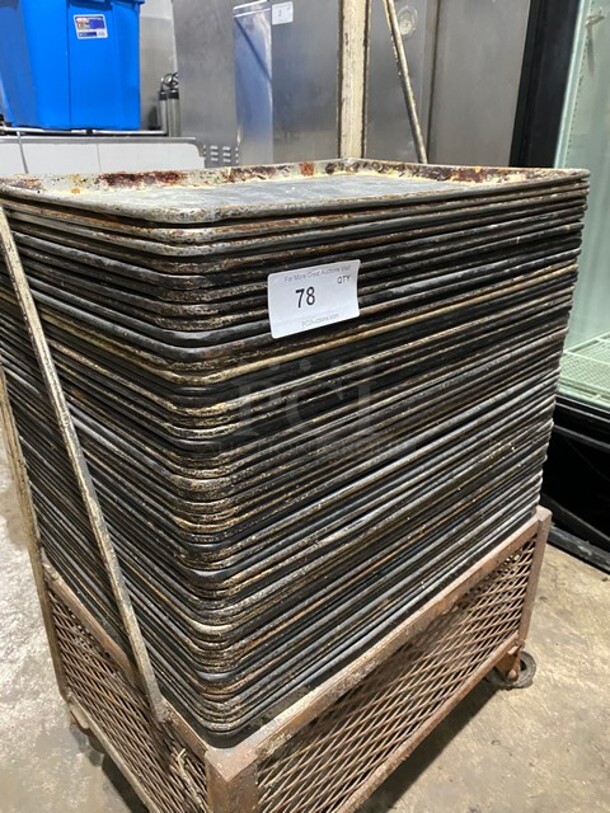 All Stainless Steel Baking Sheet Pans! Not Including Cart! 10x Your Bid! - Image 2 of 4