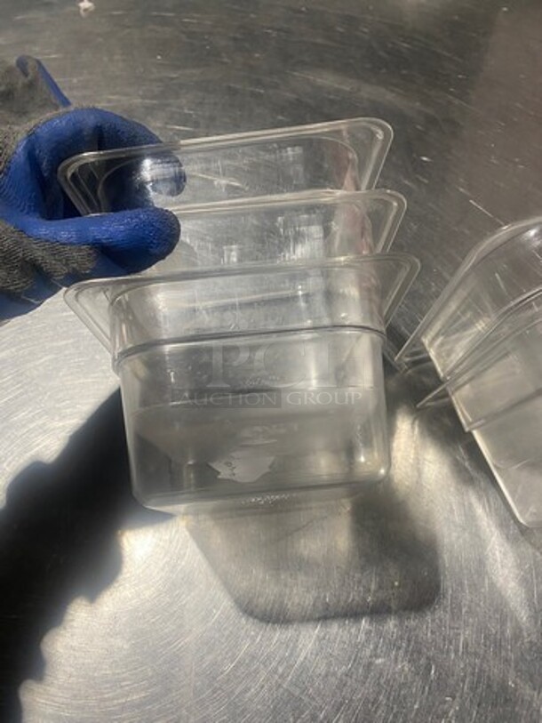 Cambro Clear Poly 1/6x4" Food Containers! 5x Your Bid! - Image 5 of 5