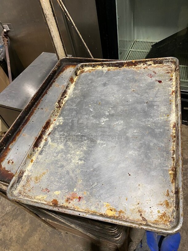 All Stainless Steel Baking Sheet Pans! Not Including Cart! 10x Your Bid! - Image 4 of 4