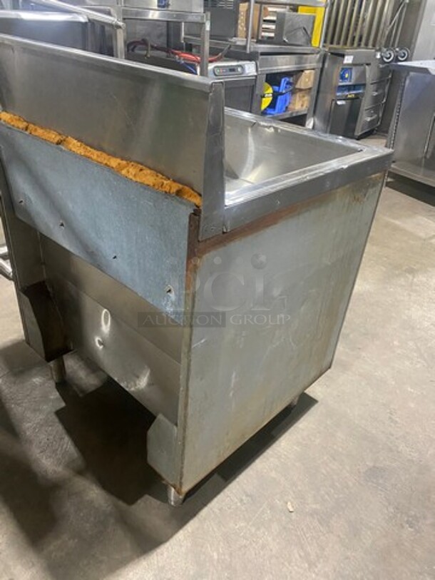 Commercial Insulated Ice Cooled Cold Pan! With Drain! All Stainless Steel! On Legs! - Image 4 of 7