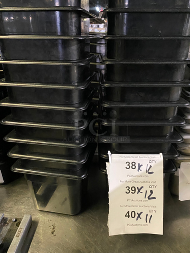 Cambro Black Poly Food Pans! 11x Your Bid!