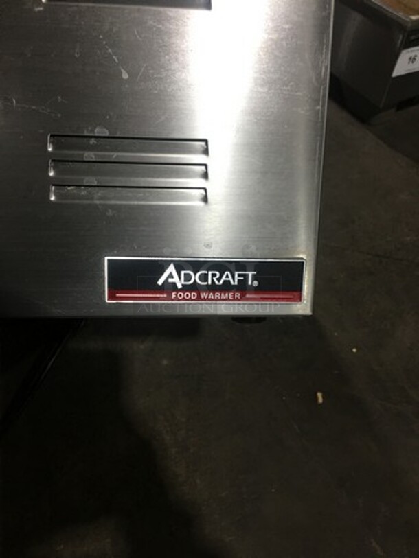 LATE MODEL! 2021 Adcraft Commercial Countertop Single Well Food Warmer! All Stainless Steel! WORKING WHEN REMOVED! Model: FW1200W 120V - Image 7 of 9