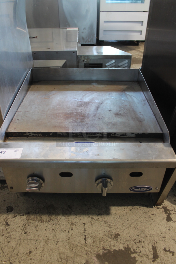 Cook Rite Stainless Steel Commercial Countertop Natural Gas Powered Flat Top Griddle.  - Image 1 of 5