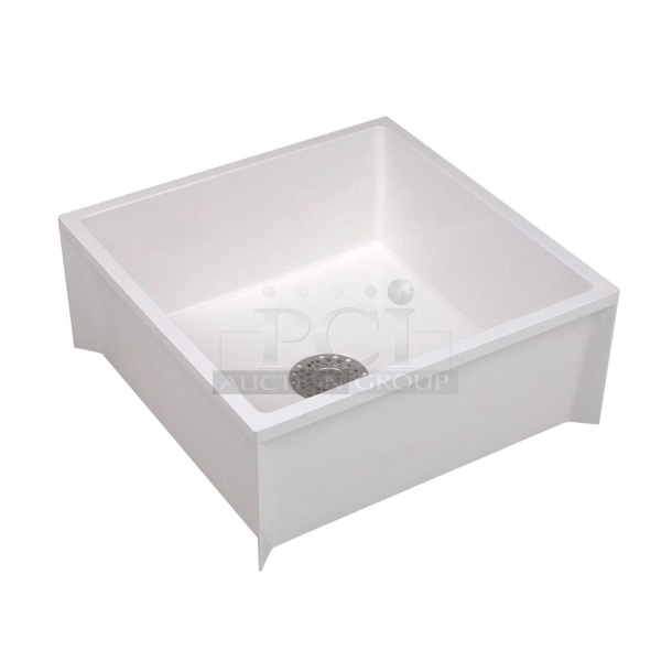 BRAND NEW SCRATCH AND DENT! Mustee 63M Mop Service Basin - Image 1 of 4