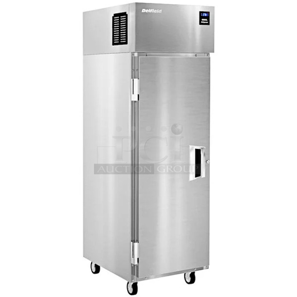 BRAND NEW SCRATCH AND DENT! 2023 Delfield 6125XL-S Stainless Steel Commercial Single Door Reach In Freezer w/ Metal Racks. 115 Volts, 1 Phase. Tested and Working!