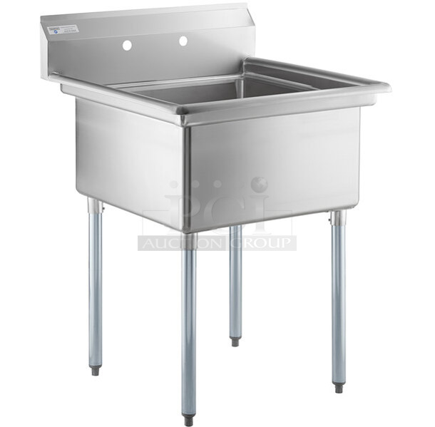BRAND NEW SCRATCH AND DENT! Steelton 522CS12424 Stainless Steel One Compartment Commercial Sink without Drainboard - 24" x 24" x 12" Bowl - Image 1 of 4