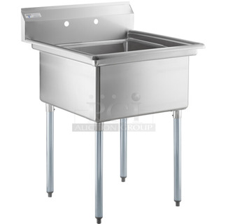 BRAND NEW SCRATCH AND DENT! Steelton 522CS12424 Stainless Steel One Compartment Commercial Sink without Drainboard - 24" x 24" x 12" Bowl