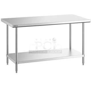 BRAND NEW SCRATCH AND DENT! Regency 600TSS3060S Spec Line 30" x 60" 14 Gauge Stainless Steel Commercial Work Table with Undershelf