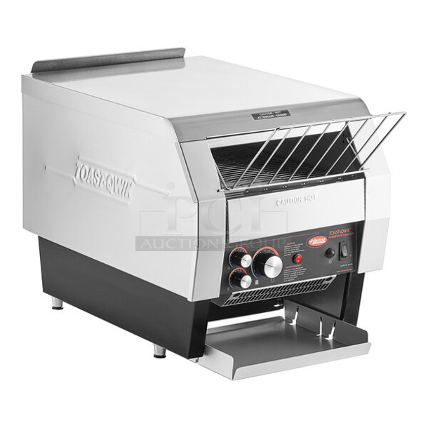 BRAND NEW SCRATCH AND DENT! Hatco TQ-800H Stainless Steel Commercial Countertop Toast Qwik Conveyor Toaster - 3" Opening. 208 Volts, 1 Phase. - Image 1 of 5