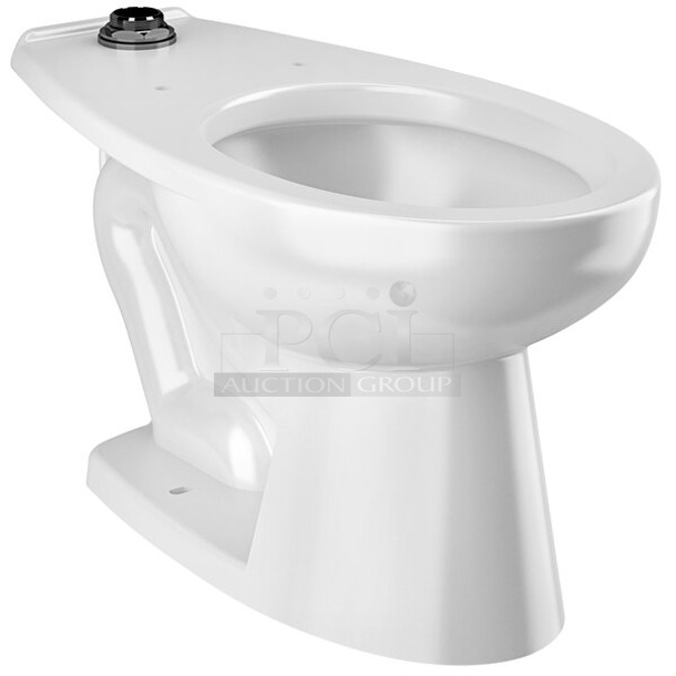 BRAND NEW SCRATCH AND DENT! Sloan 2102009 Standard Elongated Floor-Mounted Toilet - 1.1 to 1.6 GPF. See Pictures For Damage. - Image 1 of 4