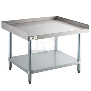 BRAND NEW SCRATCH AND DENT! Regency 600ES3036G 30" x 36" 16-Gauge Stainless Steel Equipment Stand with Galvanized Undershelf. May Be Missing Pieces.