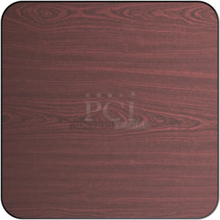 8 BRAND NEW SCRATCH AND DENT! Lancaster Table & Seating 3493030TCB 30" x 30" Laminated Square Table Top Reversible Cherry / Black. 8 Times Your Bid!