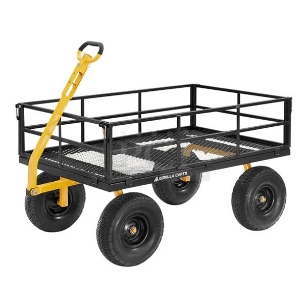 BRAND NEW SCRATCH AND DENT! Gorilla GOR1400-COM 1,400 lb. Heavy-Duty Steel Utility Cart. May Be Missing Pieces.  - Image 1 of 3