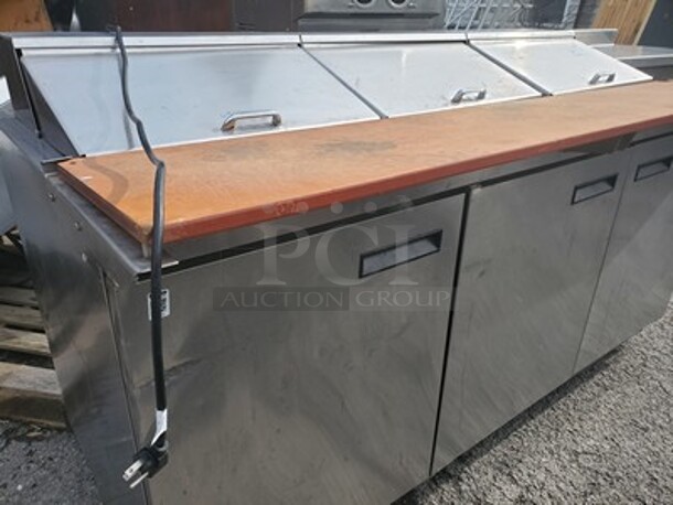 Delfield 3 Door Sandwich Table|115V  - Image 6 of 9