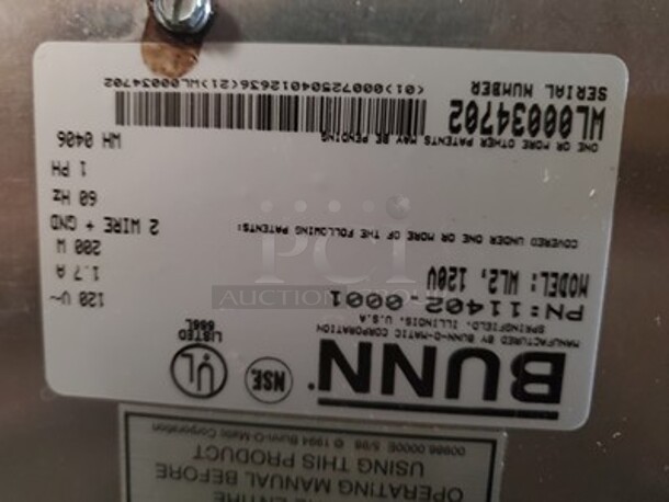 Bunn Stainless Steel Low Profile Step Up Decanter Warmer - Dual Burner  - Image 4 of 5