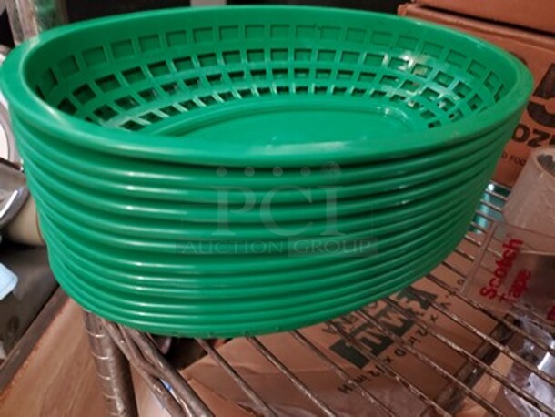 Green Oval Plastic Fast Food Basket - Image 3 of 3