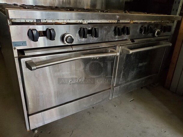 SUNFIRE X60-10RR Propane 10 Burner Stove W/ 2 Ovens 59X33X36 - Image 7 of 12