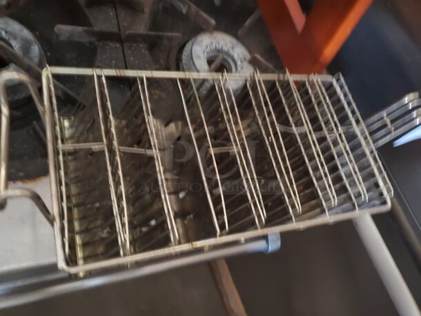 Steel Taco Fry Basket with Rubberized Handle|Taco Mold! - Image 2 of 3