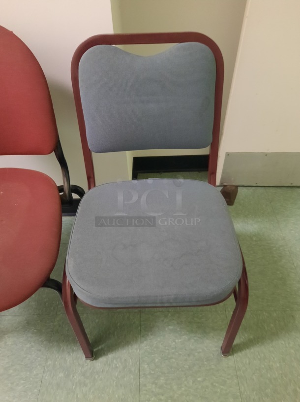 Cushioned Chairs in Maroon and Gray. 2 Times Your Bid! (Main Building)  - Image 3 of 3