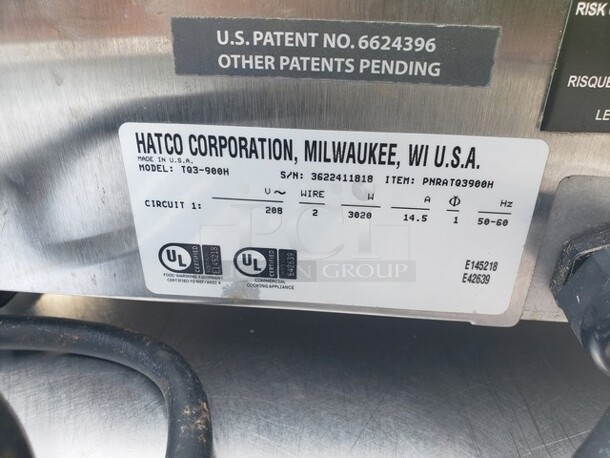 Hatco TQ3-900H Conveyor Toaster!

208 V
50/60 Hz - Image 5 of 5