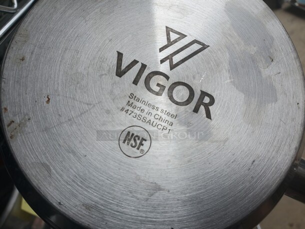 VIGOR Stainless Steel 6" Sauce Pan w/ handle 5XBID - Image 3 of 4