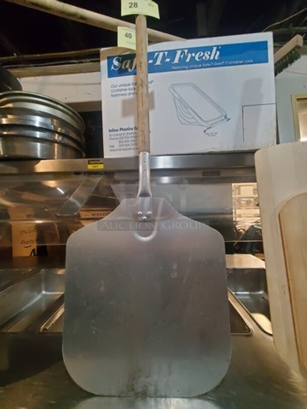 14" Aluminum Pizza Peel with Wood Handle
 - Image 2 of 3