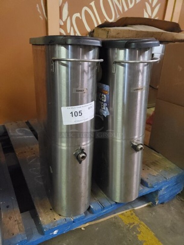 ALL ONE MONEY Lot of 2 Iced tea dispenser (Missing faucet) - Image 3 of 3