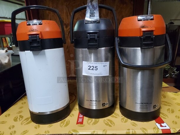 ALL ONE MONEY Lot of 3 Coffee Carafe Thermos - Thermal Beverage Dispenser - Image 1 of 3