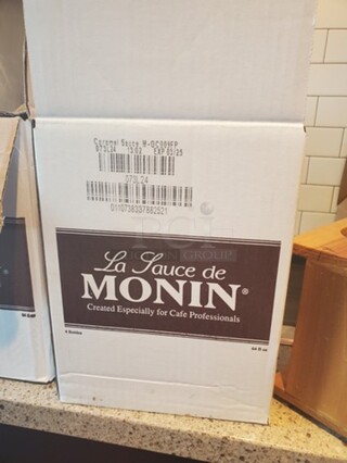 Monin Caramel Sauce (4 Bottle)Box Sealed 
