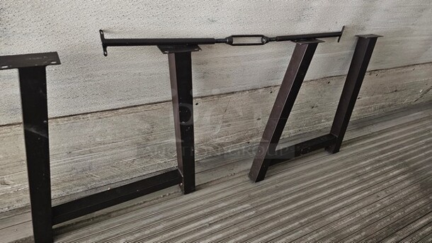 Large Wood Table w/ Heavy-duty Base - Image 4 of 7