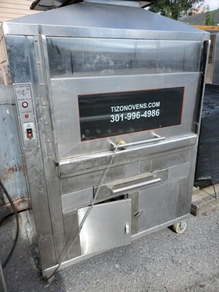Tizon Commercial Charcoal Rotisserie Oven on Casters! 