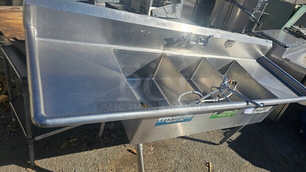 Stainless Steel 3 Compartment Sink - Image 4 of 4