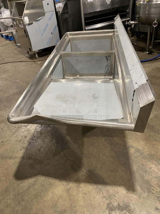 NEW! All Stainless Steel 2 Bay Prep Sink With Right Side Drain Board! NSF Quality!  - Image 4 of 8