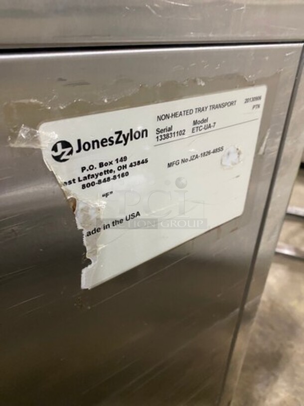 2013 Jones Zylon Commercial Single Door Dry Food Transport Cart! All Stainless Steel! On Casters! Model: ETCUA7 SN: 133831102 - Image 5 of 7