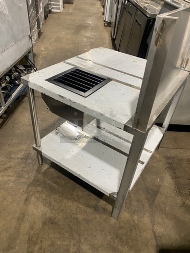 WOW! Custom Made Commercial Single Burner Prep Table! With Raised Back Splash! With Storage Space Underneath! Solid Stainless Steel! On Legs! - Image 4 of 7