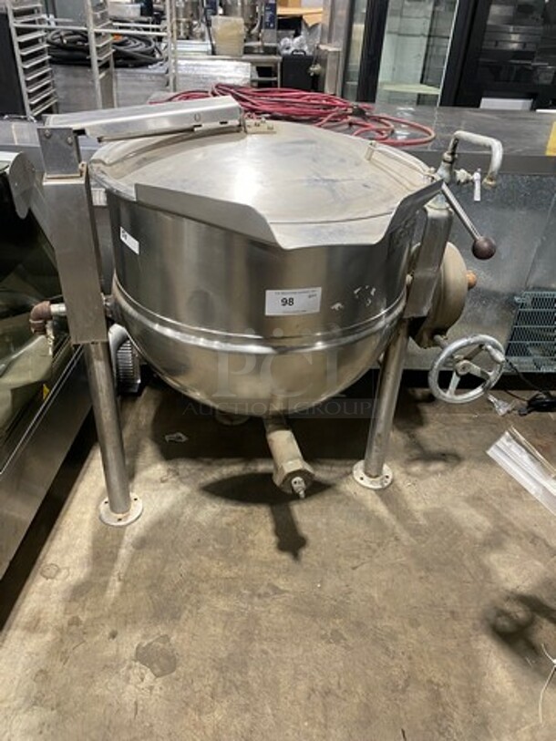 Groen Commercial Direct Steam Tilted Soup Kettle! All Stainless Steel! On Legs!