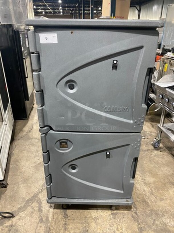 WOW! Cambro Commercial 2-Section Hot/Cold Food Holding Cabinet! On Casters! WORKING WHEN REMOVED! Model: CAM3100 SN: L3131130081 110/120V 60HZ 1 Phase