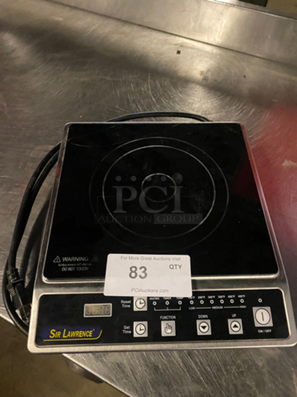 Sir Lawrence Commercial Countertop Electric Powered Single Burner Induction Range! 12x14! Model: SLIN1800 120V 60HZ - Image 1 of 8