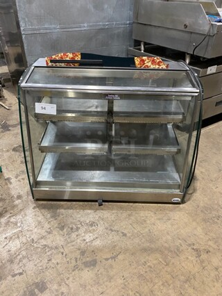 Vendo Commercial Countertop Food Warming Display Case! All Stainless Steel! With Rear Sliding Door Access! 115V 1 Phase! Model: HFD000006 SN: 1421786! Working When Removed!
