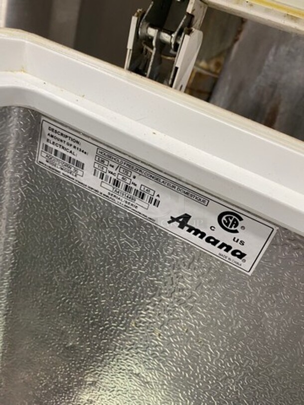 Amana Commercial Reach Down Chest Freezer/ Cooler! With Hinged Top Lid! Model: AQC0701DRW00 SN: TA41914499 115V - Image 6 of 8