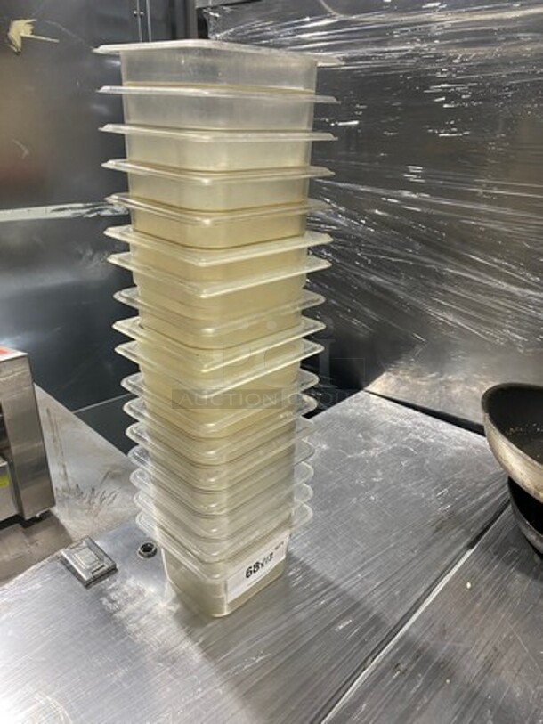 Cambro Clear Poly 1/6x4" Food Containers! 17x Your Bid! - Image 2 of 7