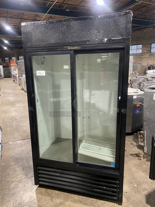 True Commercial 2 Door Reach In Refrigerator Merchandiser! With View Through Sliding Doors! Model: GDM37 SN: 7359096 115V 60HZ 1 Phase