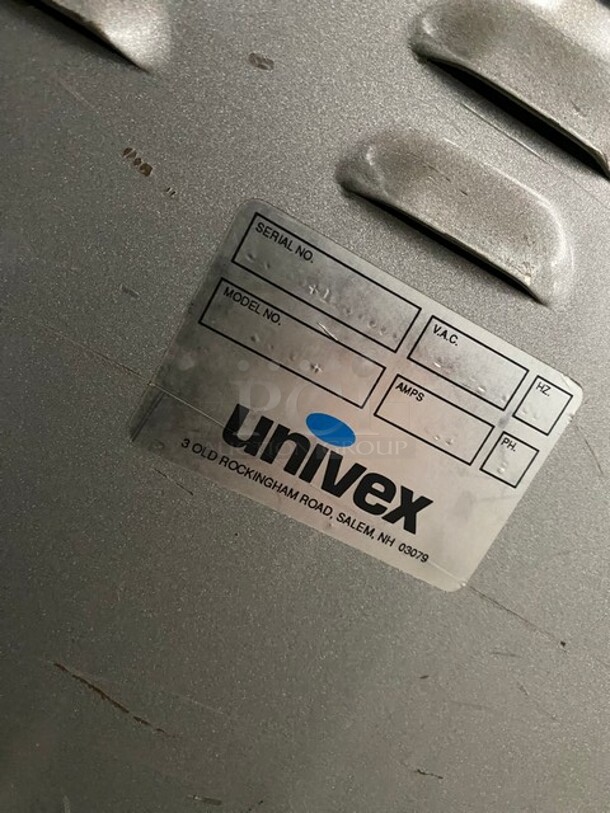 Univex 60Qt Metal Commercial Floor Style Planetary Dough Mixer! MODEL SRM60 208V 3PH  - Image 5 of 10