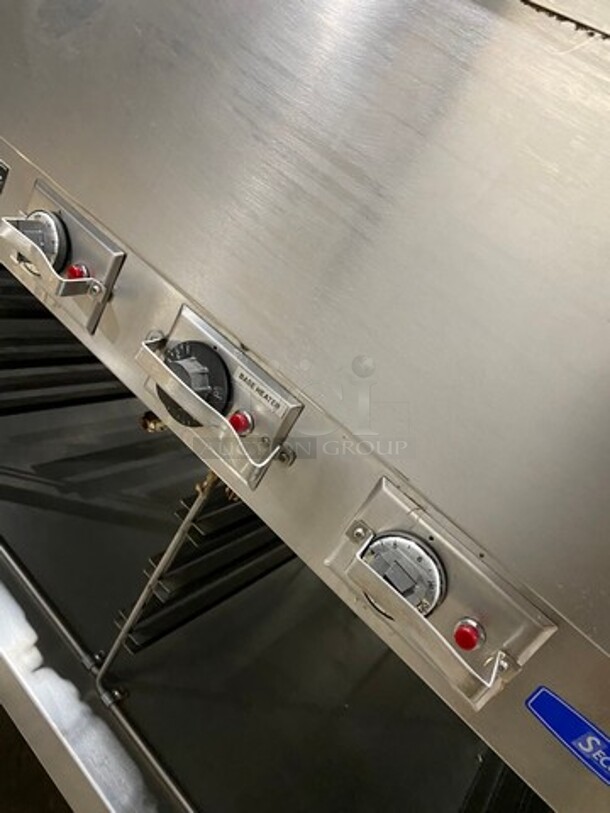 Seco Commercial Electric Powered 4 Well Steam Table! With Storage Space Underneath! All Stainless Steel! On Casters! Model: DME4 SN: 299 208V - Image 8 of 11