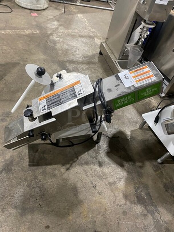 Oliver Commercial Countertop Bun/Bagel Cutter! Stainless Steel! On Small Legs! Model: 723 SN: 203802 115V 60HZ 1 Phase - Image 2 of 8