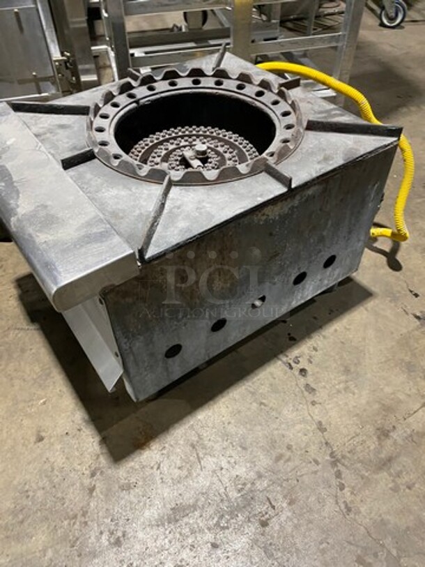 Commercial Natural Gas Powered Single Jet Burner Stock Pot Range! Stainless Steel Body! On Small Legs! - Image 2 of 7