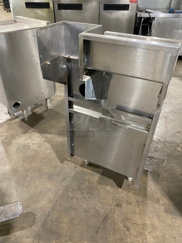 Perlick Under The Counter Drainboard! With Back Splash! With Storage Space Underneath! All Stainless Steel! On Legs! - Image 3 of 7