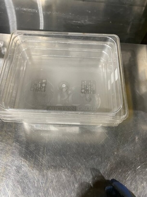 Cambro Clear Poly 1/2x4" Food Containers! 3x Your Bid! - Image 2 of 6